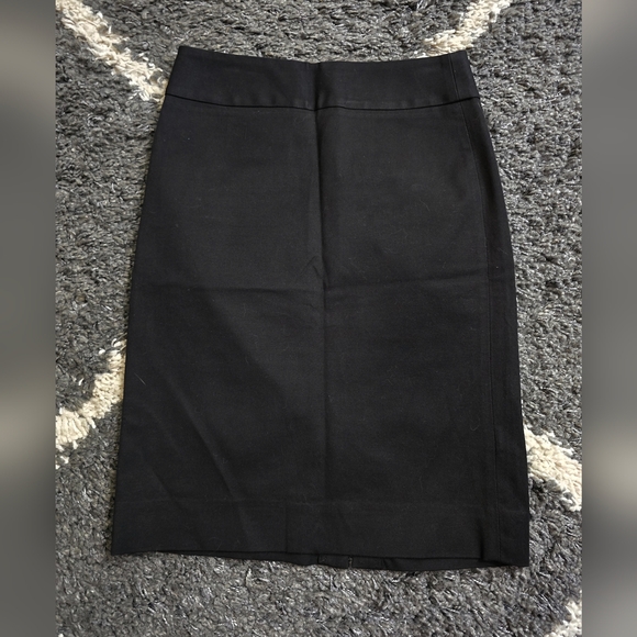 Banana Republic Black High Waist Faux Back Pockets Pencil Skirt Size 2 - Picture 1 of 7